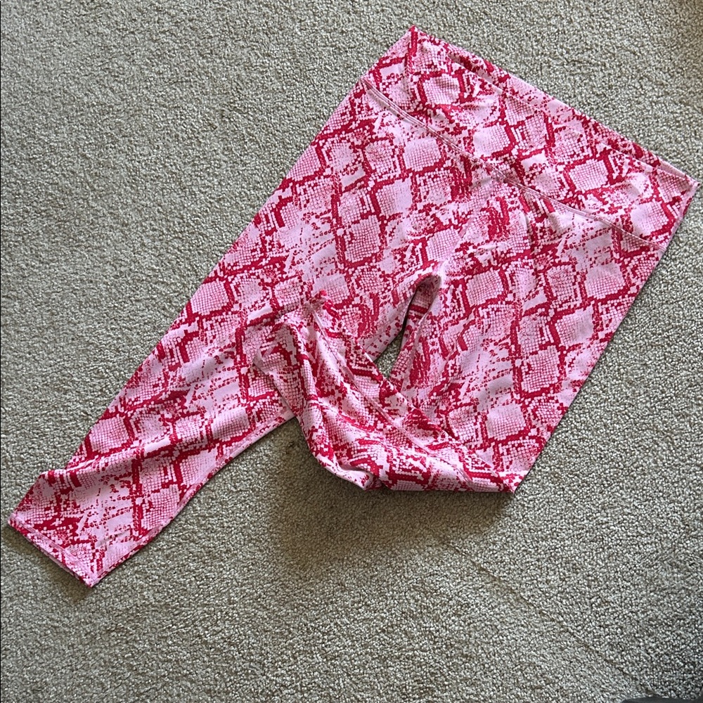 Fabletics Pink Snake Print Leggings